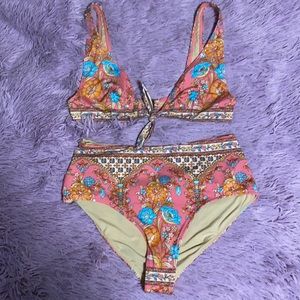 ***Read Carefully:  2 Piece Set, NWOT Arnhem Honey Top & High Waist Swim in Rosé